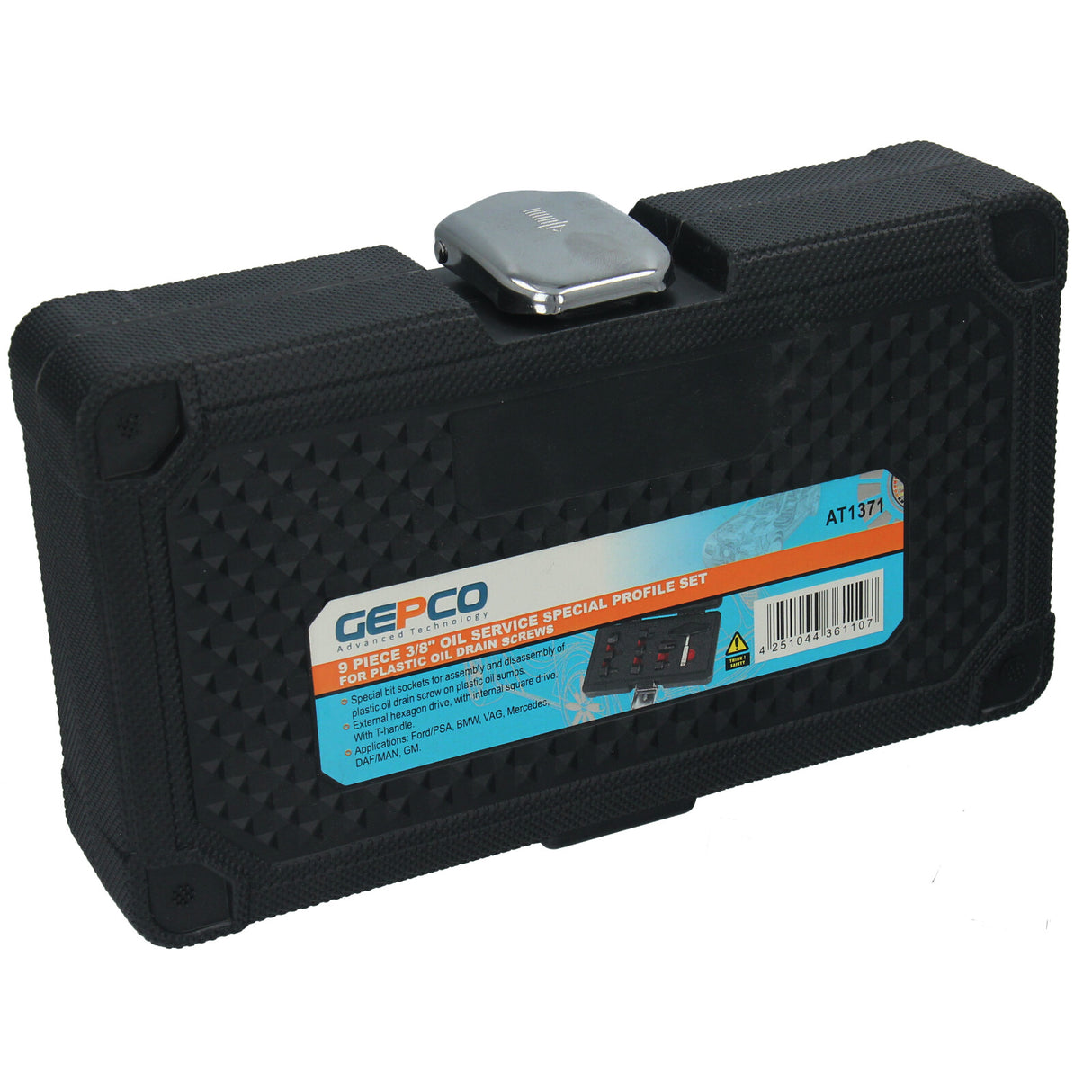 GEPCO 3/8" Öldienst-Spezialprofil-Satz für Kunststoff-Ölablassschrauben 9-tlg für Ford