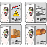 GEPCO LEITUNGSSUCHER METALL HOLZ KABEL FINDER WAND DETEKTOR ORTUNGSGERÄT DIGITAL