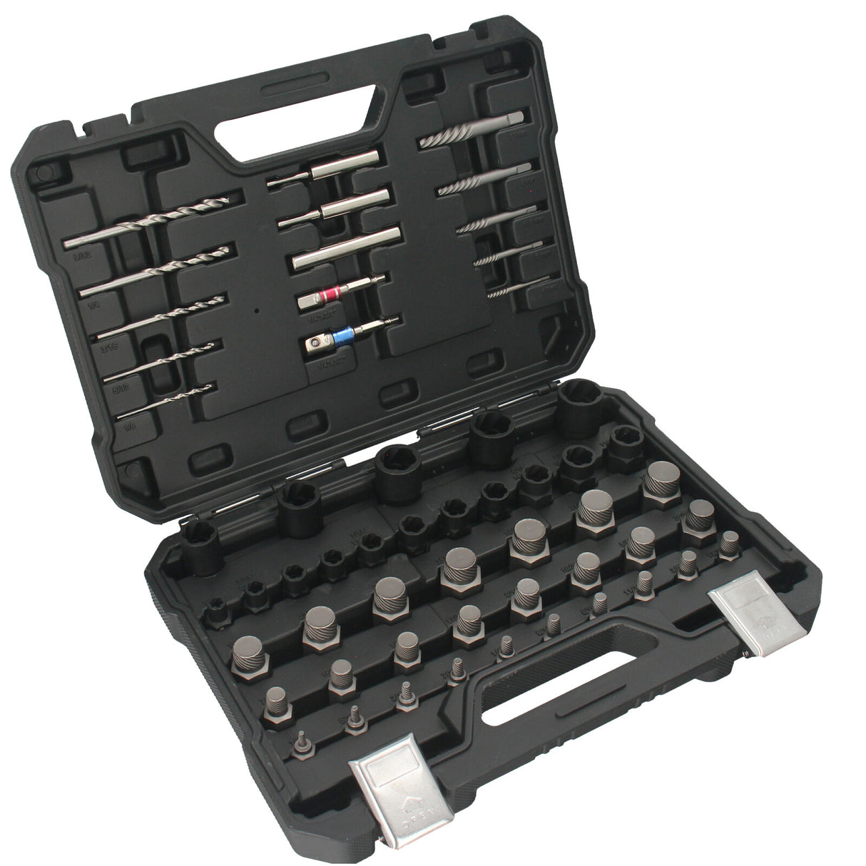 56-tlg. Ausdreher Schraubenausdreher Mutter Entferner Bolzenausdreher Werkzeug