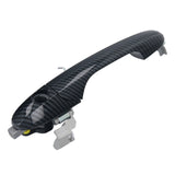 Carbon Fiber Style Front Left Driver Side Exterior Door Handle for Fiat 500 & 500C (2007 On)