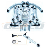 QUERLENKER SATZ  Audi A4, A4Q SEAT Exeo -Konusmaß - 16mm / mittel Buchse 37mm