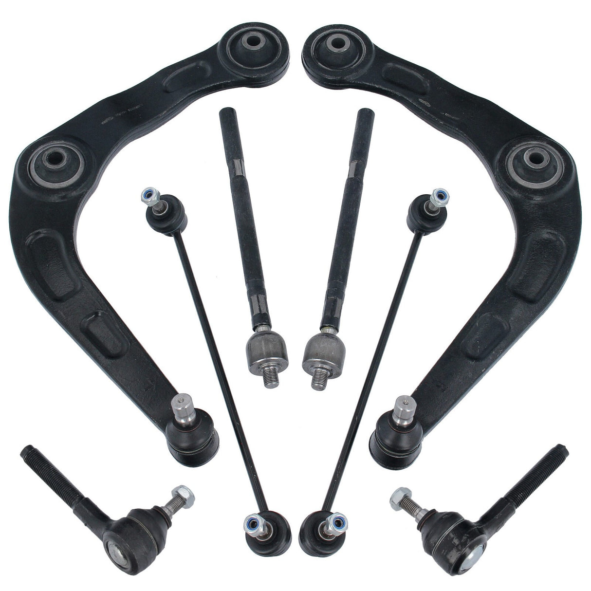 ENSEMBLE DE BRAS DE SUSPENSION ENSEMBLE DE BRAS DE SUSPENSION 8 PIÈCES AVANT ESSIEU AVANT PEUGEOT 206