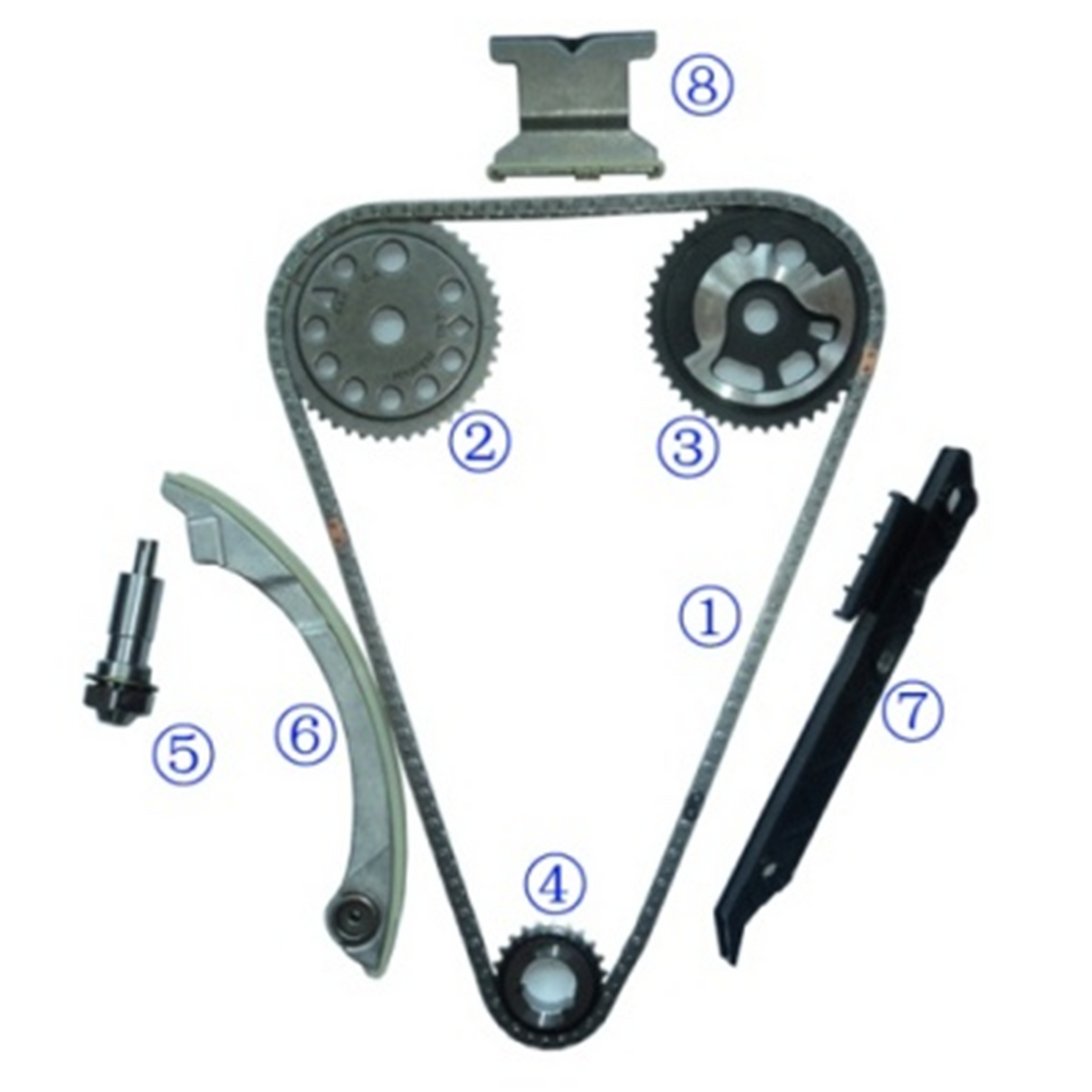 Kit catena distribuzione catena distribuzione Fiat Croma Opel Singnum Vectra C Zafira B 2.2 Z22YH